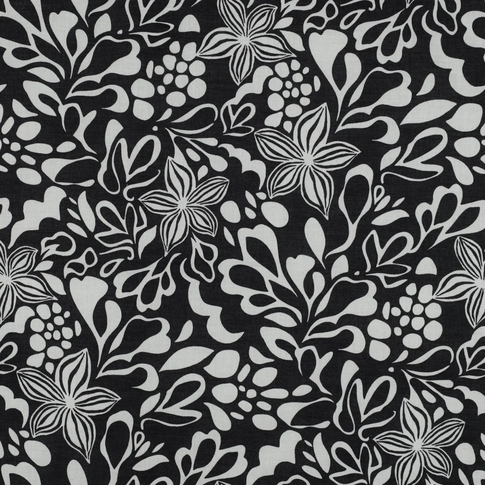 Tissu voile de coton Lunari - noir