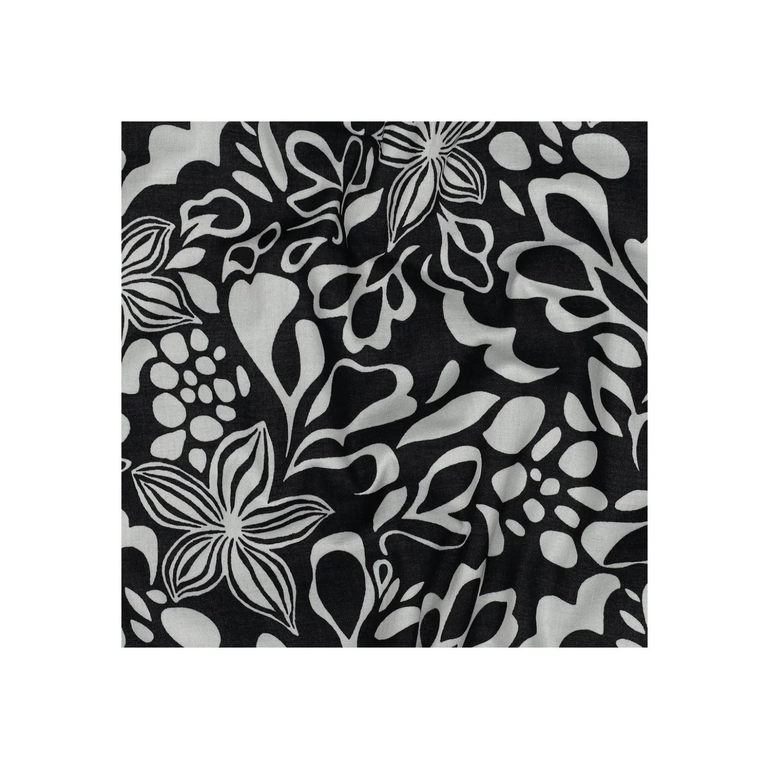 Tissu voile de coton Lunari - noir