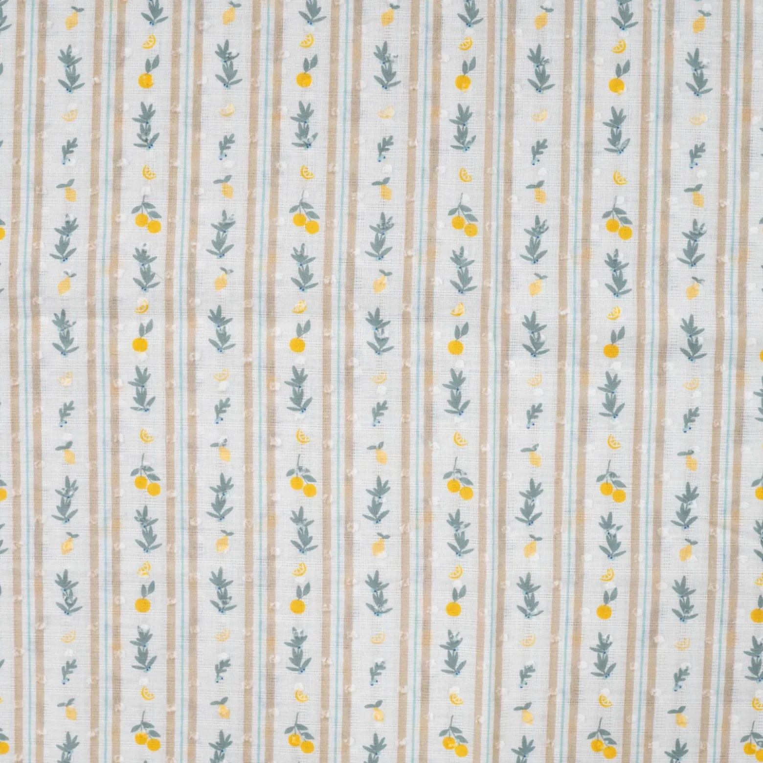 Tissu voile de coton plumetis Citronnade - écru