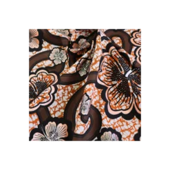 Tissu wax pailleté Bamako - marron