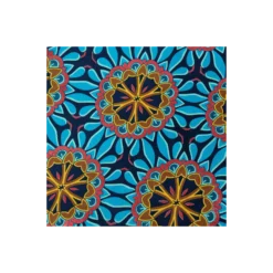 Tissu wax pailleté Bamori - bleu