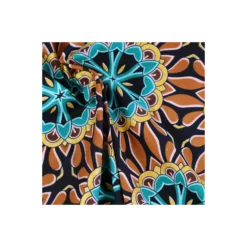 Tissu wax pailleté Bamori - marron