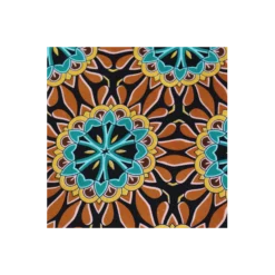 Tissu wax pailleté Bamori - marron