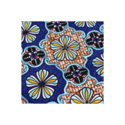 Tissu wax pailleté Dakar - bleu