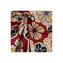 Tissu wax pailleté Dakar - rouge