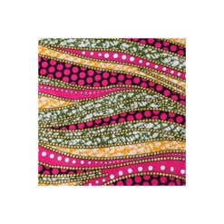 Tissu wax pailleté Nubia - rose