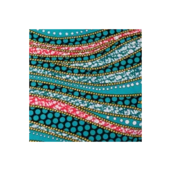 Tissu wax pailleté Nubia - vert
