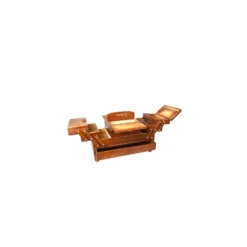 Travailleuse à tiroir en bois marron - 3 étages