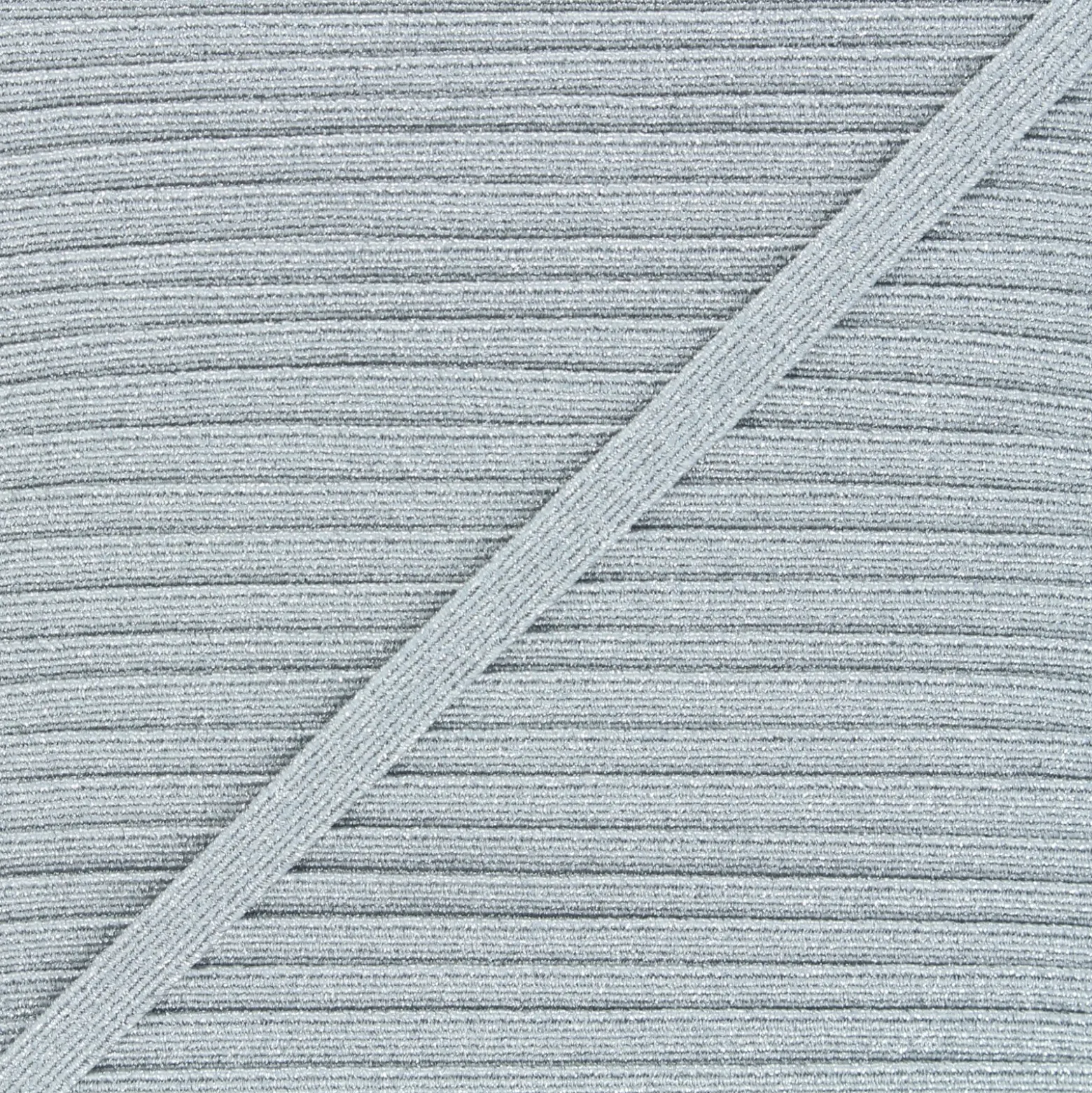Tresse élastique plate lurex - argenté