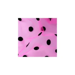 Tulle Beauty point Floqué velours - rose fluo