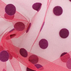 Tulle Grandes pastilles violet sur frambroise