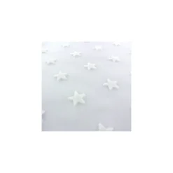 Tulle luxe floqué Etoiles blanc