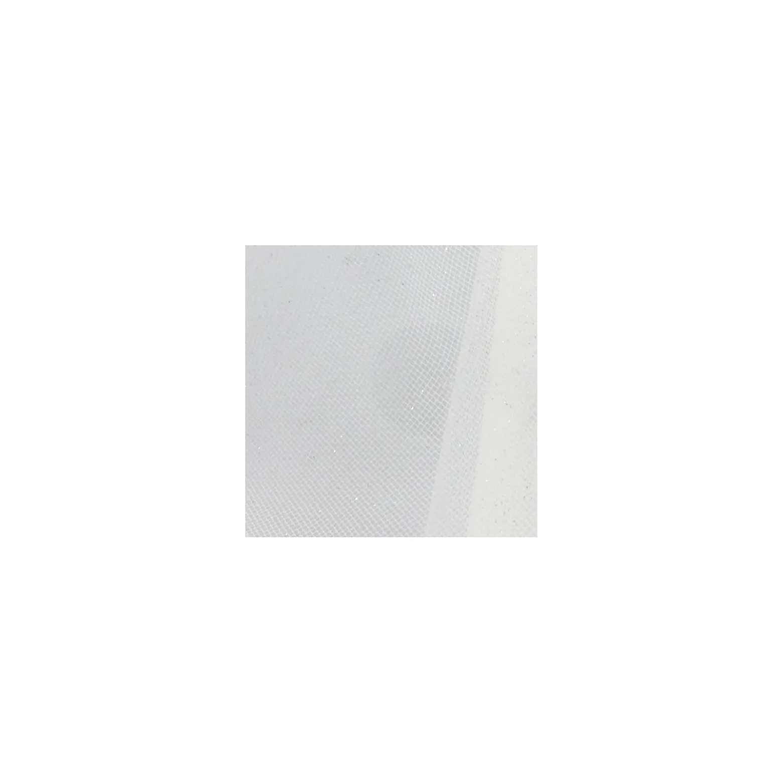 Tulle luxe pailleté blanc argent