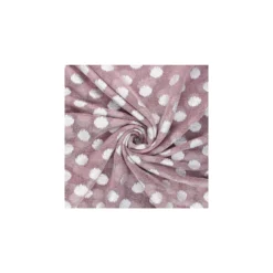 Tulle souple irisé pois argent - vieux rose